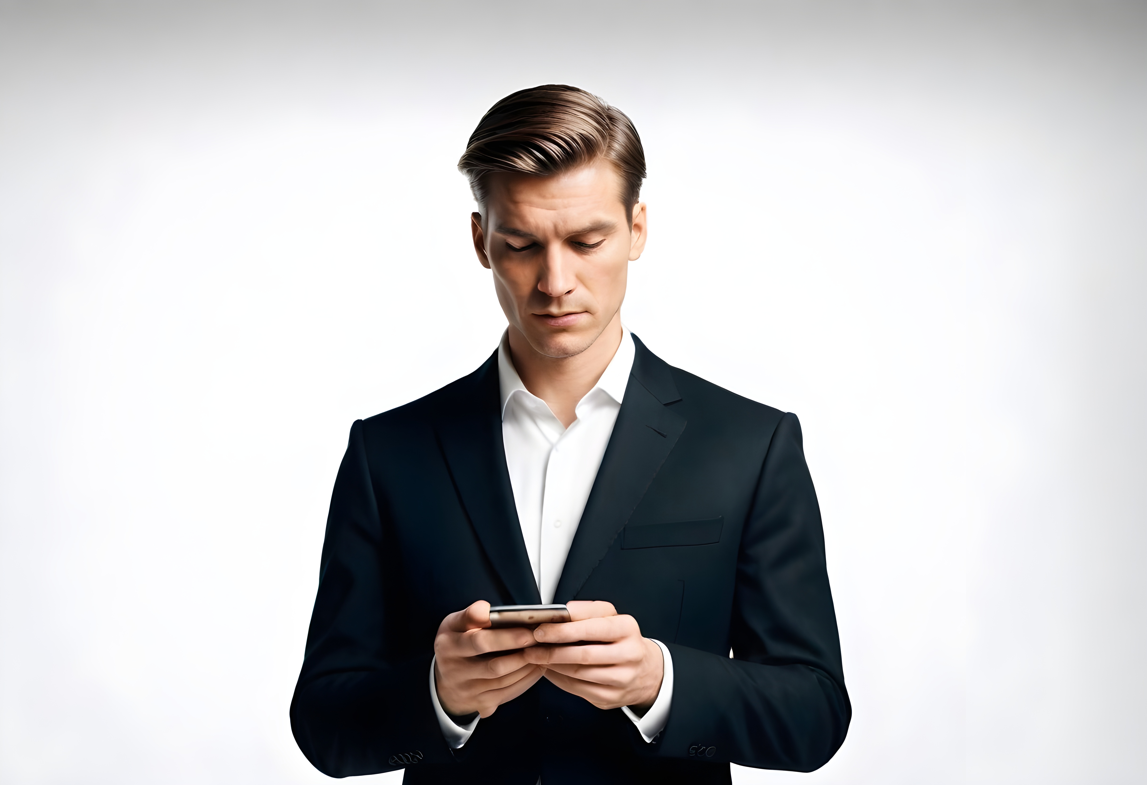 Free PNG - Black Suited Marketing Executive with Mobile | Free Stock Photos