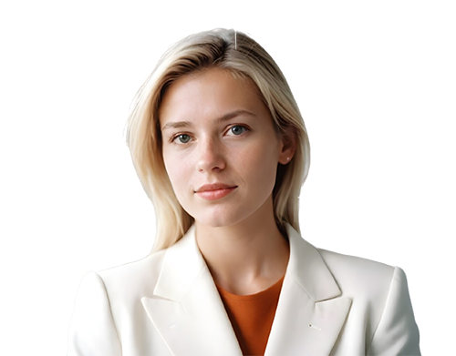 Stylish Businesswoman in White Suit: Free PNG Image