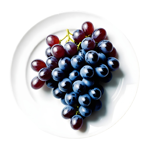 Platter of Succulent Red and Green Grapes: Free PNG Image