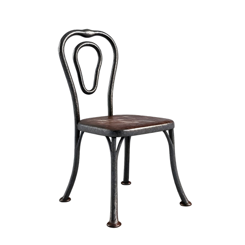 Vintage Iron Chair: Free PNG Image