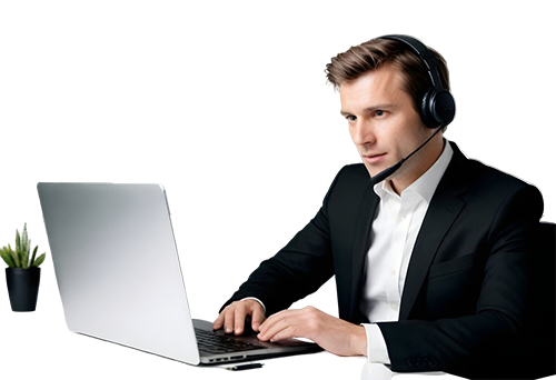 Free PNG Image of Businessman Working on Laptop | FreePNG.net