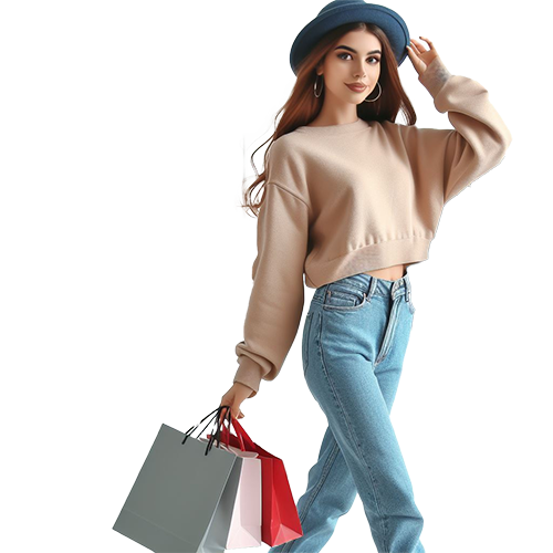 Free PNG Image of Girl Coming After Shopping | FreePNG.net