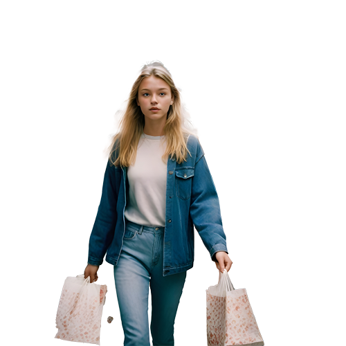 Download Free PNG Image: Girl Coming After Shopping | FreePNG.net