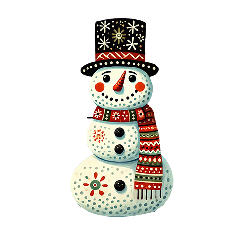 Christmas and New Year Snowman PNG - Free Festive Image Download