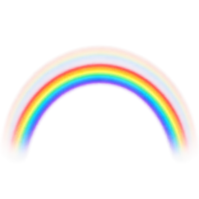 Vivid rainbow arc with a faint second arc above it