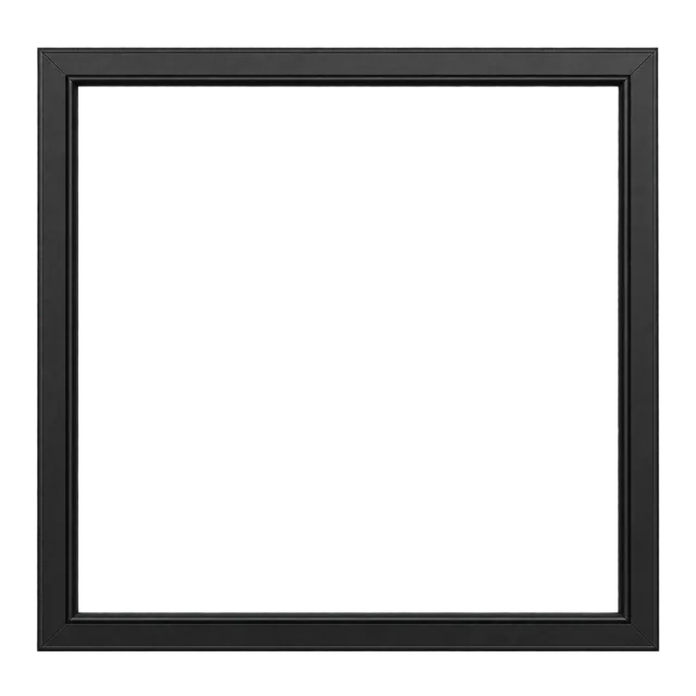 Plain square black picture frame with a narrow beveled inner edge