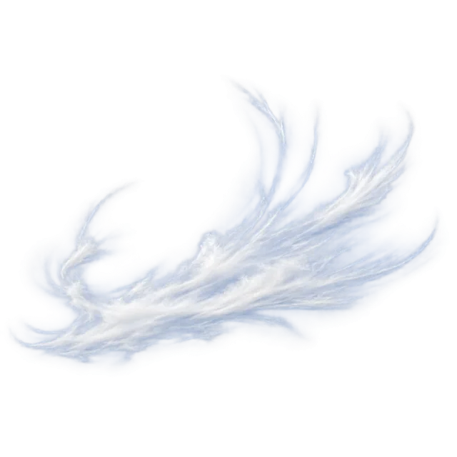 Delicate feather-like cloud streaks with pale blue shading