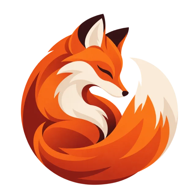An orange fox curls its tail around its face