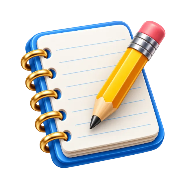 A spiral notebook with a yellow pencil laid diagonally across lined pages