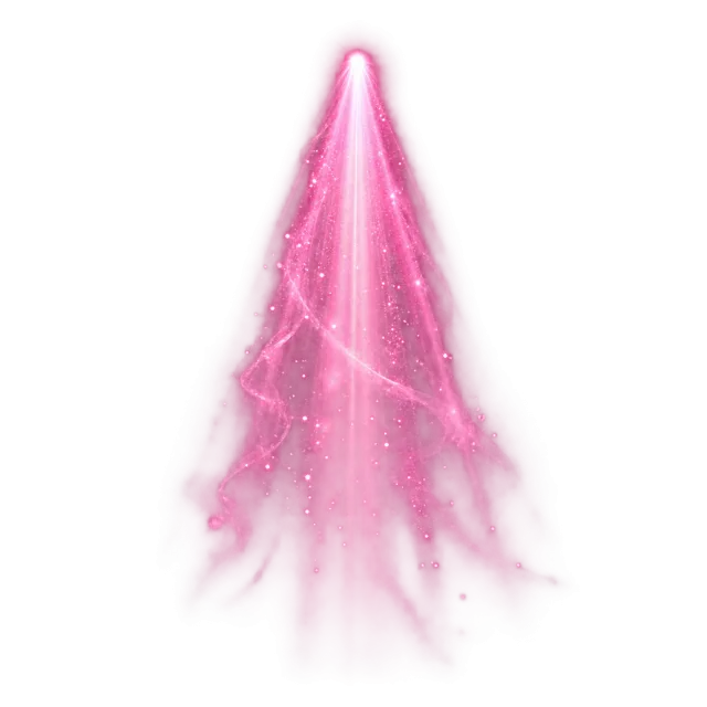 Pink tapered spotlight cone with soft wispy edges