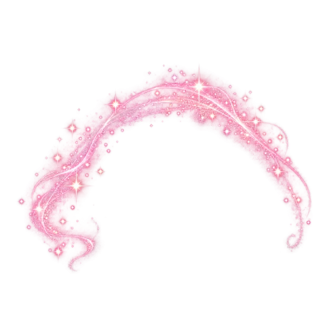 Pink twinkling arch with scattered light particles
