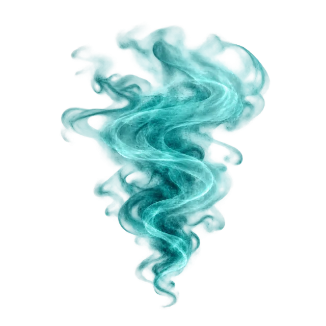 Teal mist funnel narrowing downward