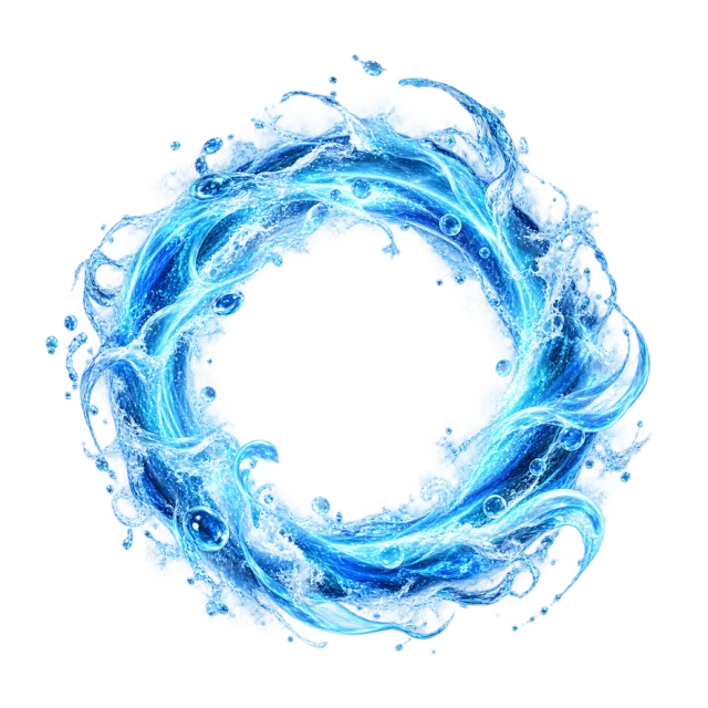Blue water-like portal ring