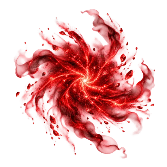 Red smoky spiral spell burst