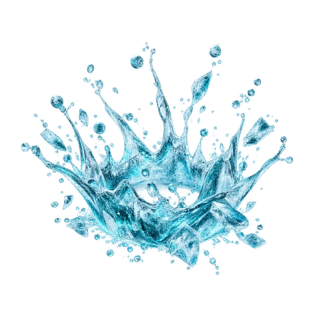 Turquoise frozen splash crown