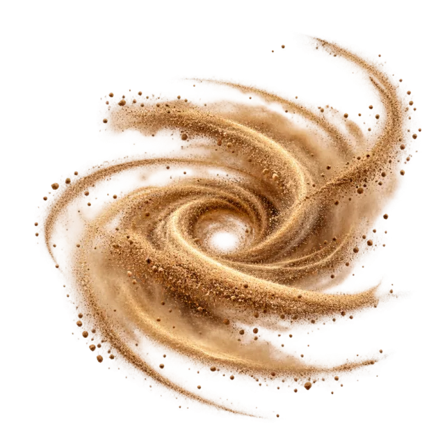 Brown sandy swirl with fine scattered grains