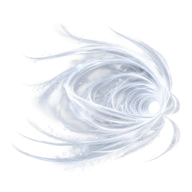 White curved slipstream tunnel