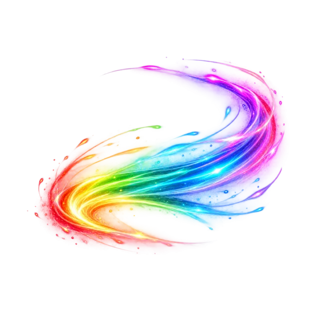 Layered rainbow speed swoosh