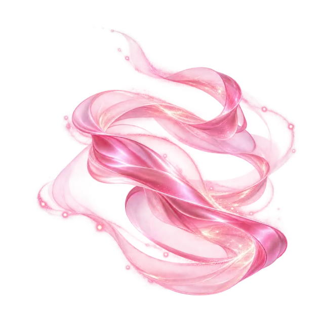Pink satin-like luminous folds