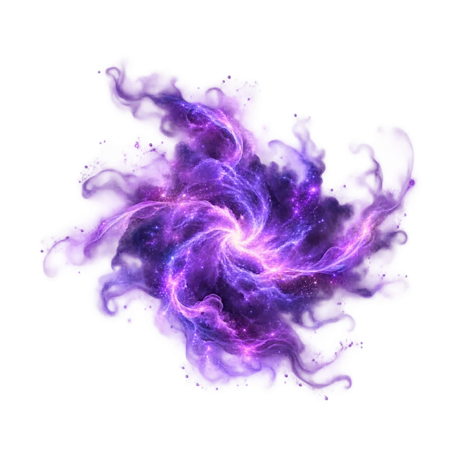 Compact violet nebula-like cloud