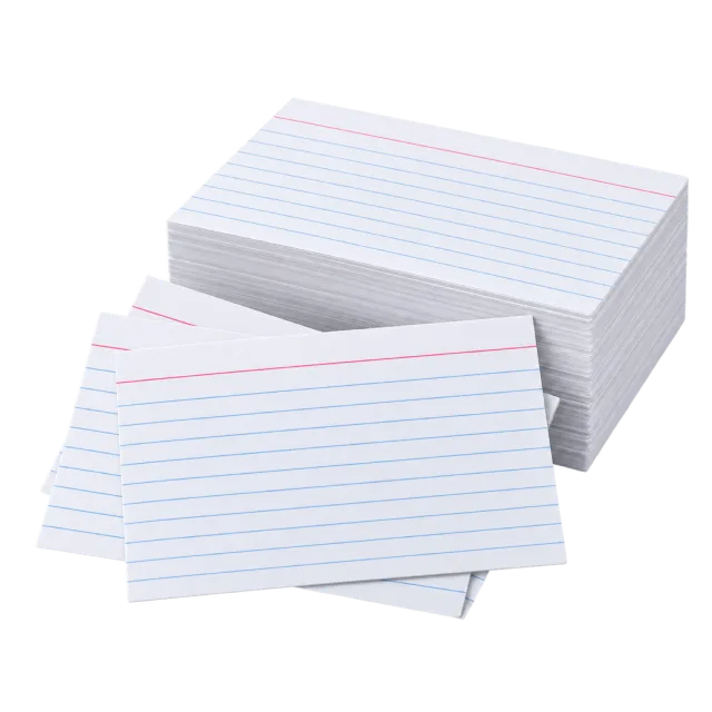 Realistic-style illustration of blank index card bundle