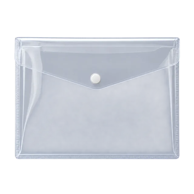 Realistic-style illustration of transparent document folder