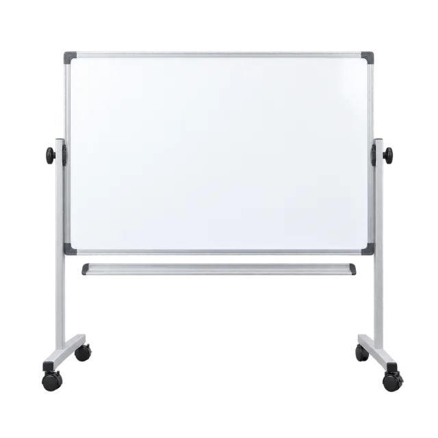 Realistic-style illustration of mobile whiteboard with a blank surface