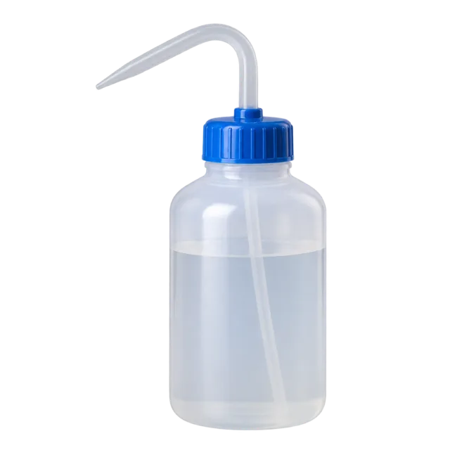 Realistic-style illustration of laboratory wash bottle