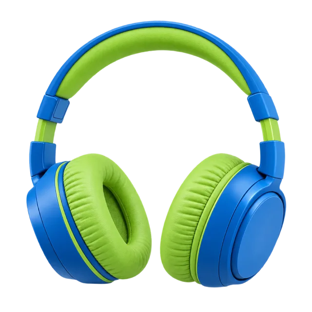 Realistic-style illustration of over ear school headphones