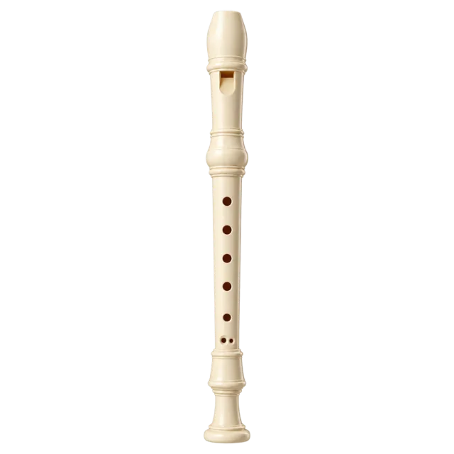 Realistic-style illustration of soprano recorder