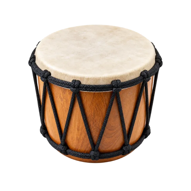 Realistic-style illustration of small hand drum