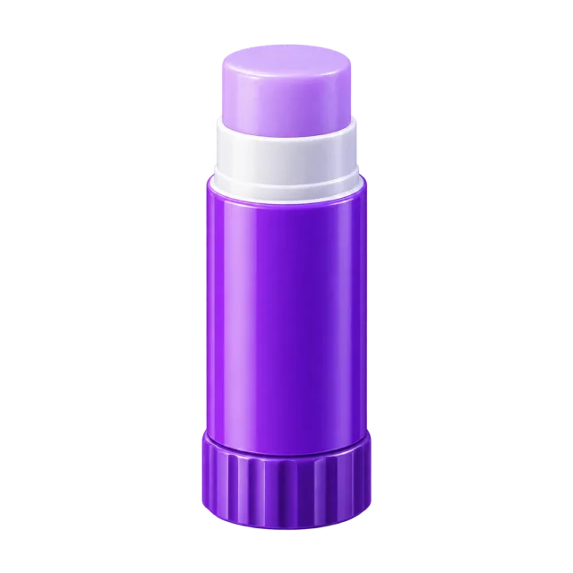 3D-style illustration of purple glue stick