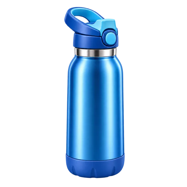 3D-style illustration of blue school water bottle