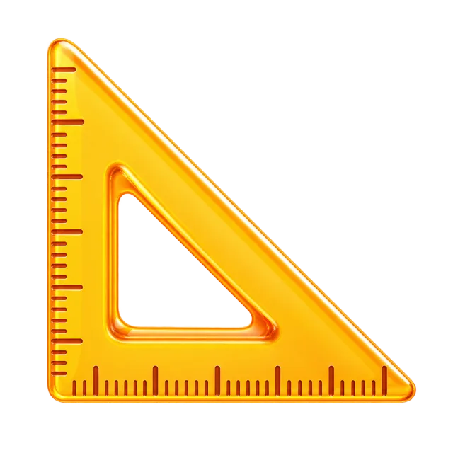 3D-style illustration of triangular set square