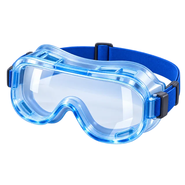 3D-style illustration of laboratory safety goggles