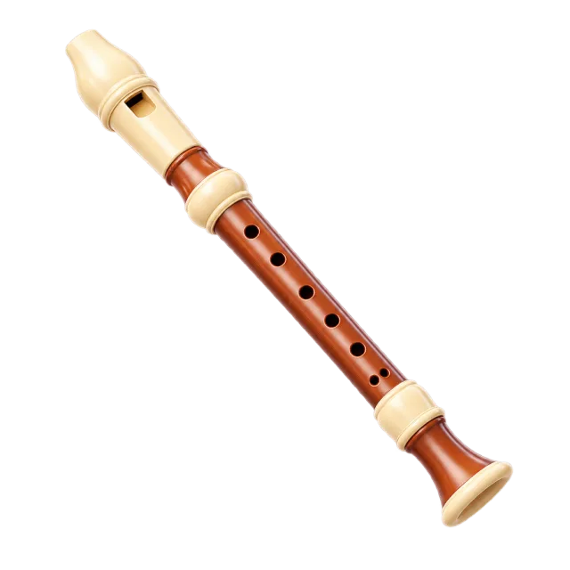 3D-style illustration of soprano recorder