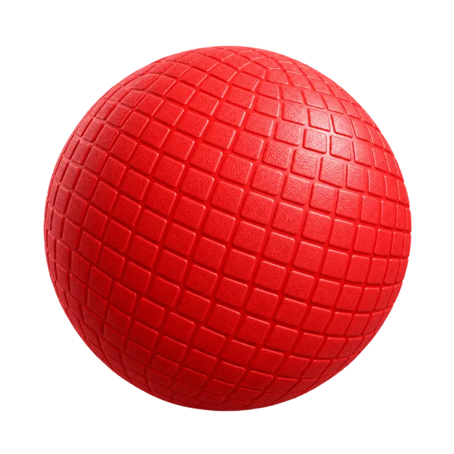3D-style illustration of red rubber playground ball