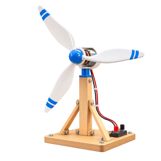 3D-style illustration of student science project wind turbine model