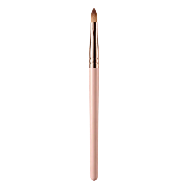Realistic-style illustration of fine pointed lip makeup brush