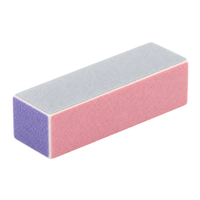 Realistic-style illustration of four sided nail buffer block
