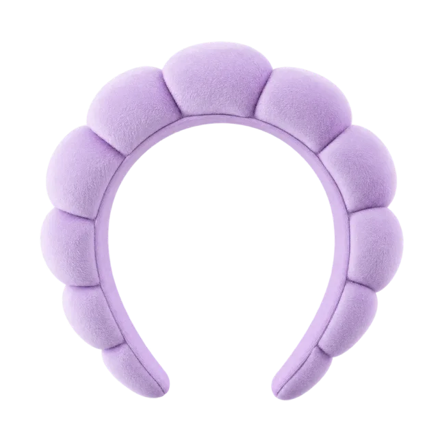 Realistic-style illustration of lavender padded headband