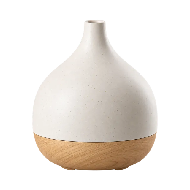 Realistic-style illustration of ceramic essential oil diffuser