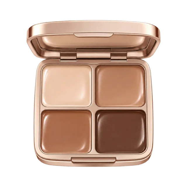 3D-style illustration of four pan cream contour palette