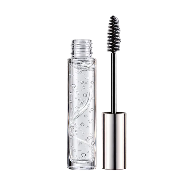 3D-style illustration of clear brow gel tube with spoolie