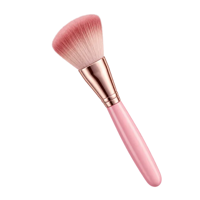 3D-style illustration of angled blush brush with pink handle