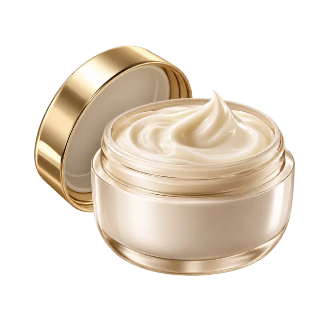 3D-style illustration of rich hair mask in open cream tub
