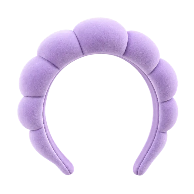 3D-style illustration of lavender padded headband
